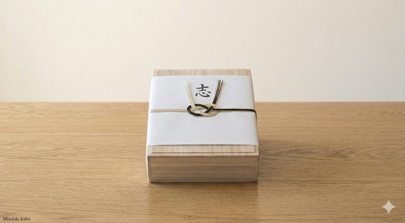 香典返しの検品を行う店長の様子